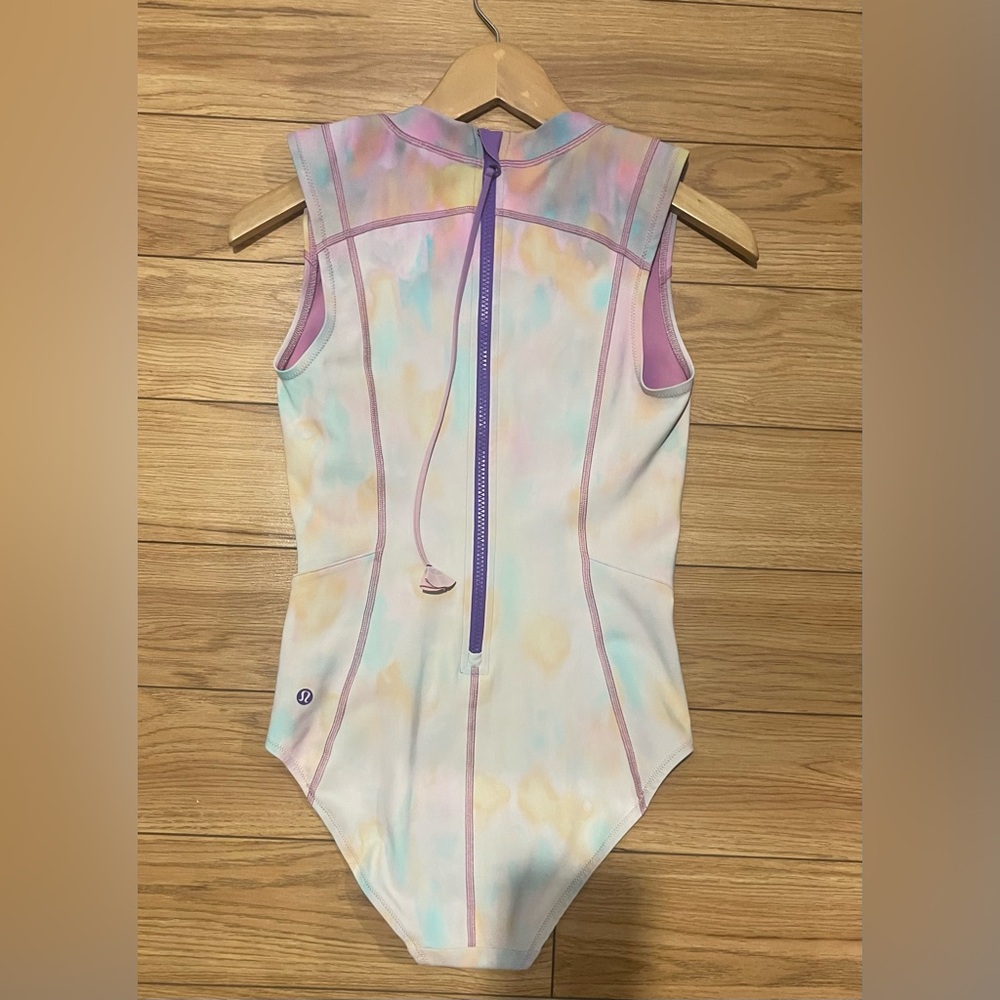Lululemon Paddle swim suit Colorful Tie-Dye Sleeveless small bathing suit pocket - Picture 2 of 8